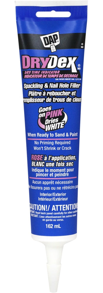 DAP DryDex Spackling Nail & Hole Repair Filler with Dry Time Indicator, Shrink-Proof, 162-mL O2