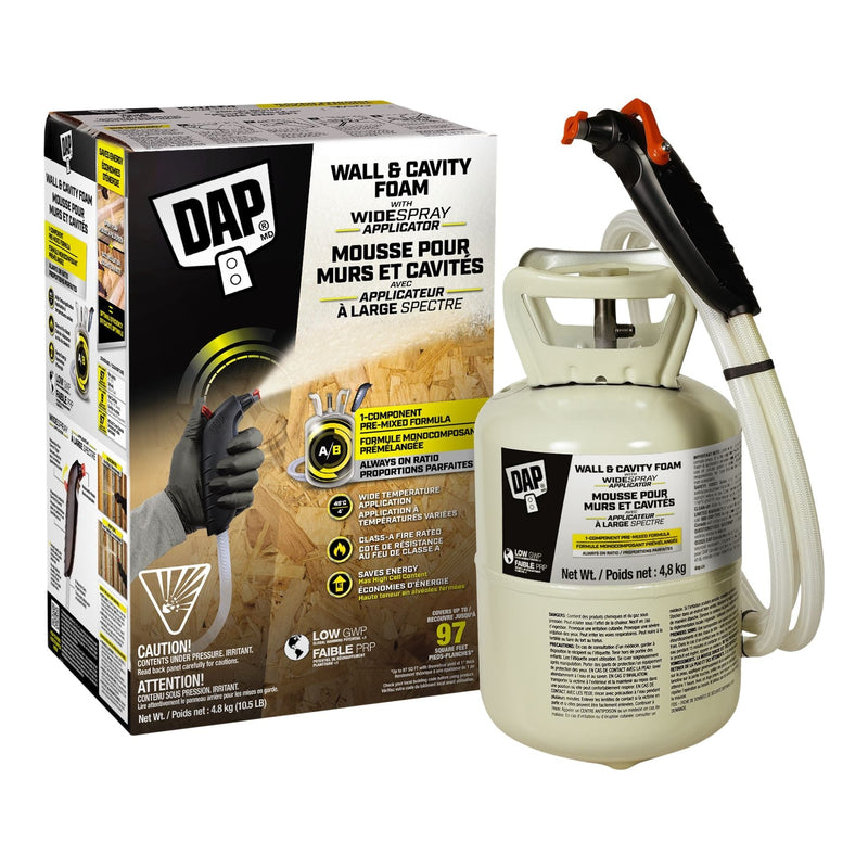 DAP Wall and Cavity 1-Component Foam with Wide Spray, 10.4-lb W7
