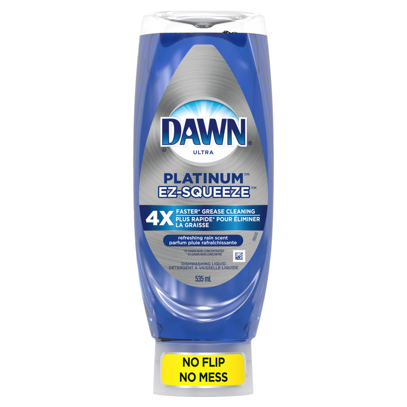 Dawn Ultra Platinum EZ-Squeeze Liquid Dish Soap, Rainshower Scent, 535-mL V0