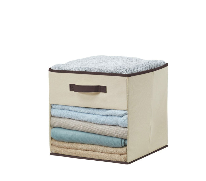 Decomomo Collapsible Transparent Front Cube, 11-in, 6-pk, Beige E5