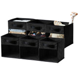 Decomomo Collapsible Transparent Front Cube, 11-in, 6-pk, Black