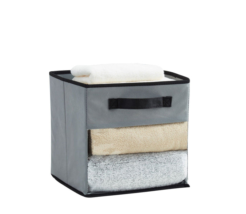 Decomomo Collapsible Transparent Front Cube, 11-in, 6-pk, Grey U0