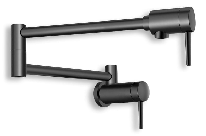 Delta Contemporary Wall Mount Pot Filler, Matte Black D5