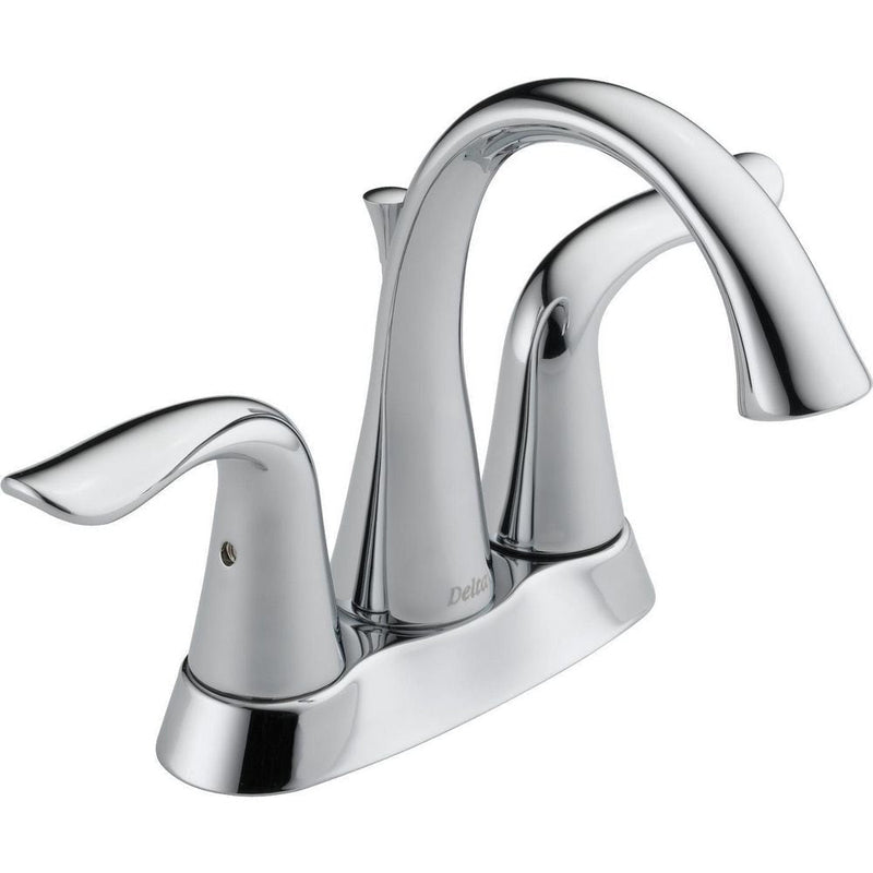 Delta Faucet Lahara Double Handle 4-in Centerset Bathroom Sink Faucet with Pop-up Drain, Assorted Finishes H9