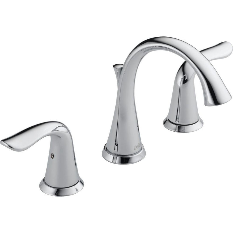 Delta Faucet Lahara Double Handle Widespread 4-16-in Centerset Bathroom Sink Faucet with Pop-up Drain, Assorted Finishes P8