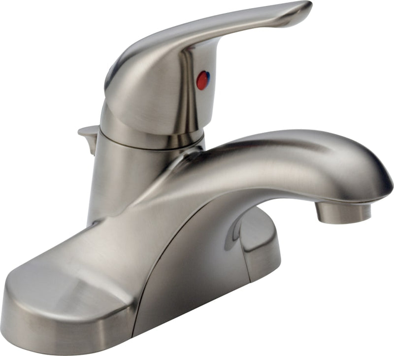 Delta Faucet Principals Single Handle 4-in Centreset Bathroom Sink Faucet, WaterSense Certified, Brushed Nickel Q2