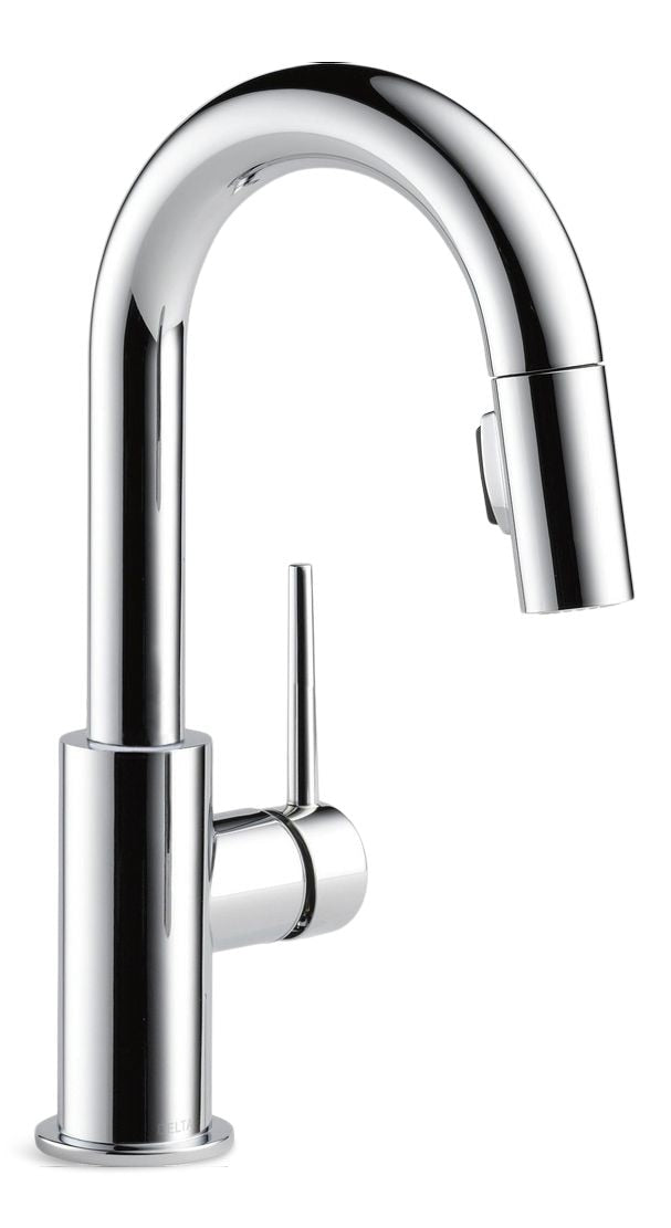 Delta Faucet Trinsic Single Handle High Arc Pull Down Bar/Prep Kitchen Faucet, Assorted Finishes T8