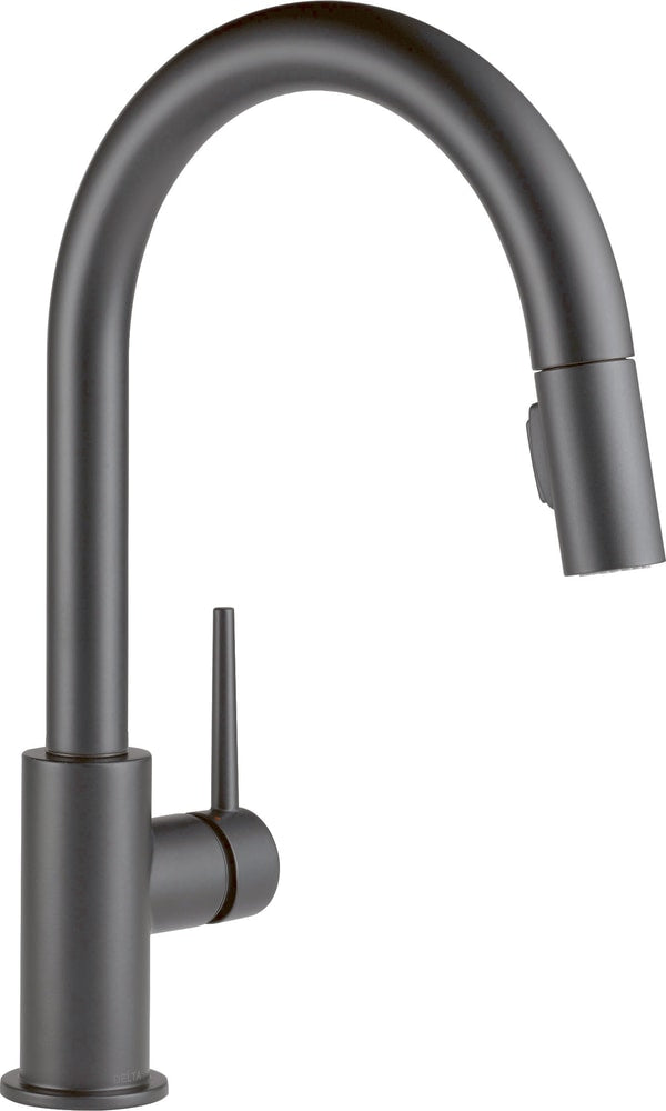 Delta Trinsic Single Handle Pull-Down Kitchen Faucet, Matte Black H9
