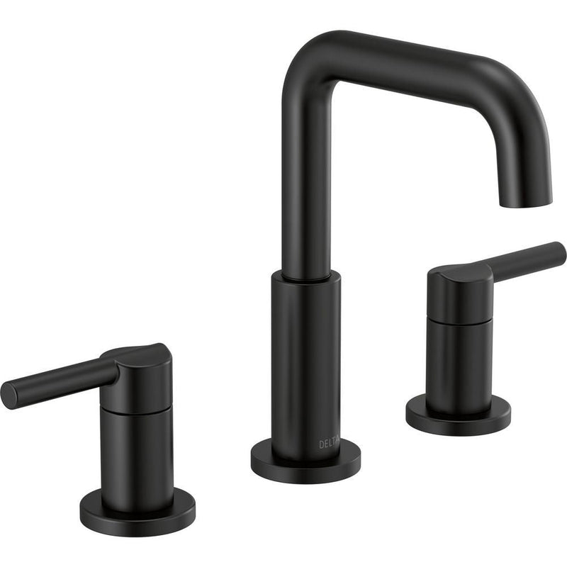 Delta Two Handle Widespread Bathroom Faucet, Matte Black X2