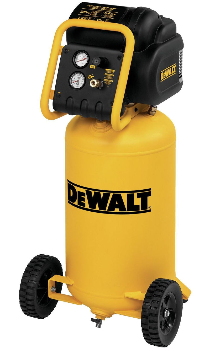 DEWALT D55168 15-Gallon Oil-Free Portable Workshop Vertical Air Compressor, 225 PSI Y3