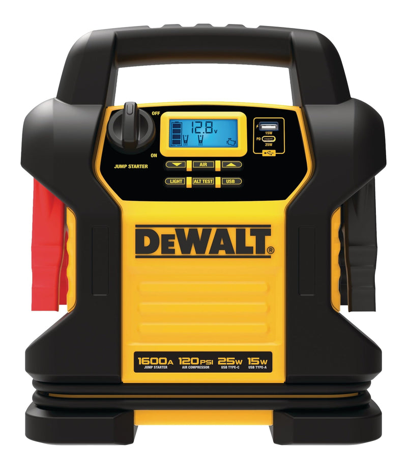 DEWALT DXAEJ14CA Booster Pack/Jump Starter, With Auto-Stop Digital Air Compressor, 1600 Peak Amp, 12V V3