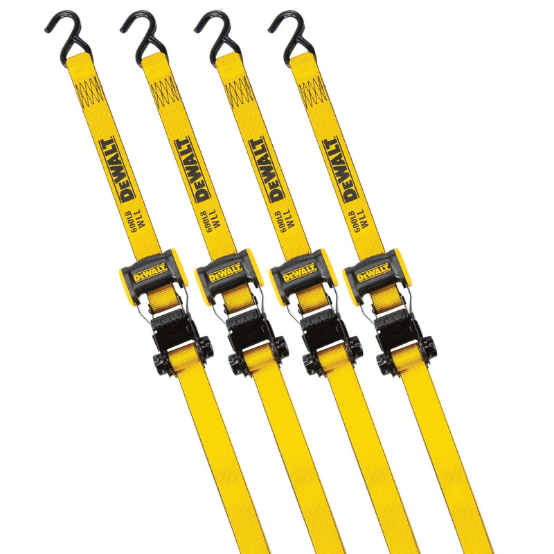 DEWALT DXBC18004 1,800-lb Ratchet Tie-Down Straps, 1.25-in x 12-ft, 4-pk B5