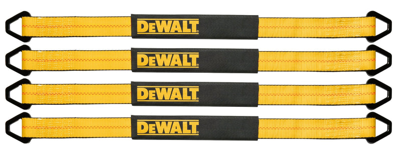 DEWALT DXBC80005 Premium Axle Strap Kit, 12000-lb Break Strength, 4-pk W9