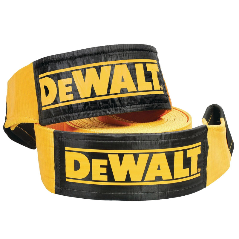 DEWALT Heavy-Duty 75000-lb Break Strength Looped End Recovery Strap, Yellow, 6-in x 30-ft F5