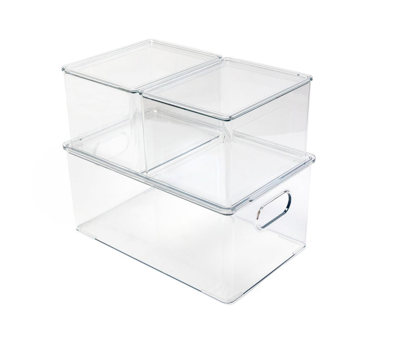 Dial Clear Storage Bin Set, 3-pc V2