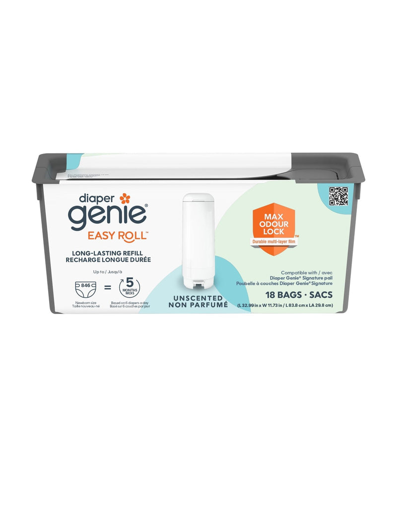 Diaper Genie Easy Roll Long-Lasting Refills, White, 18-pk H2
