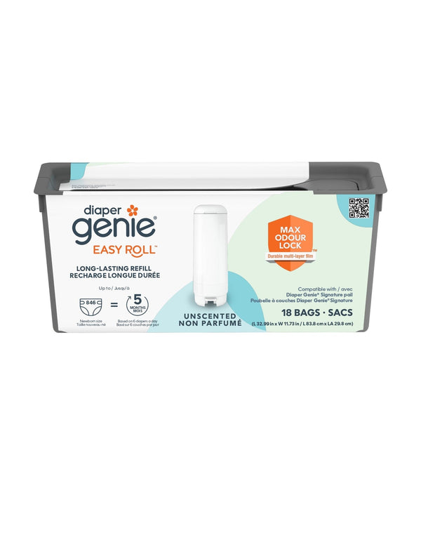 Diaper Genie Easy Roll Long-Lasting Refills, White, 18-pk C2