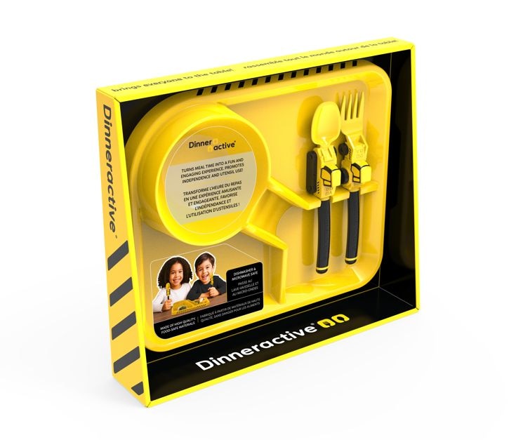 Dinneractive Danawares Construction Theme Plastic Meal Tray Set, 3-pc S1