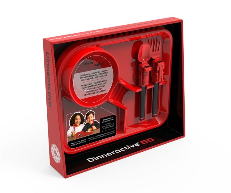 Dinneractive Danawares Firefighter Theme Plastic Meal Tray Set, 3-pc N1