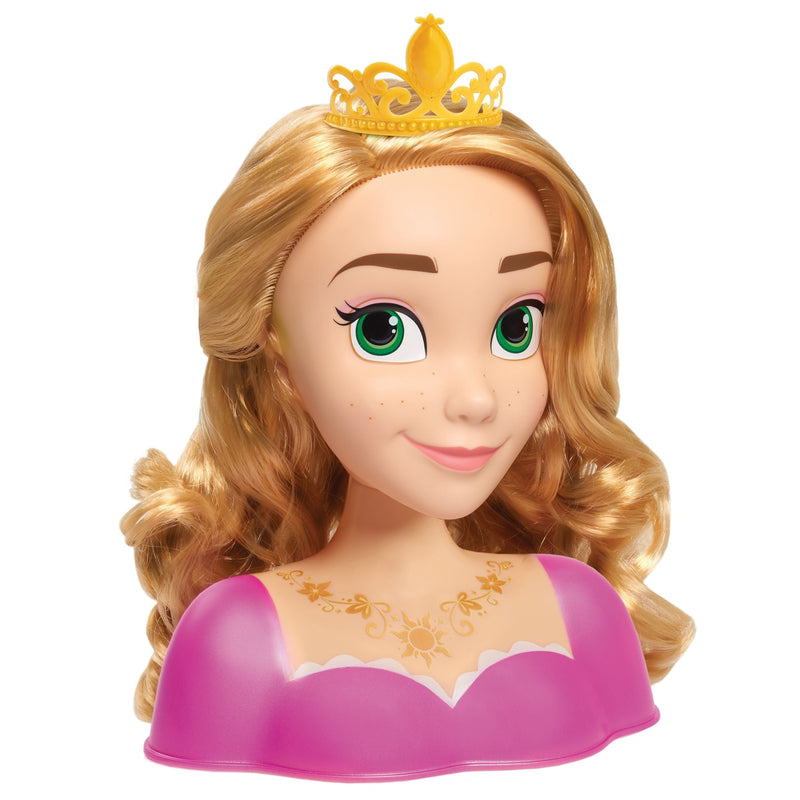 Disney Princess Deluxe Hair Styling Head Toy with 14 Accessories, Assorted, Ages 3+ Y1