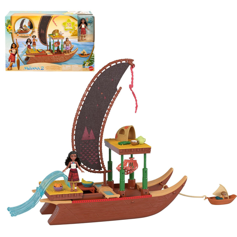 Disney Princess Moana's Adventure Canoe Transforming Toy Set for Ages 4+ A7