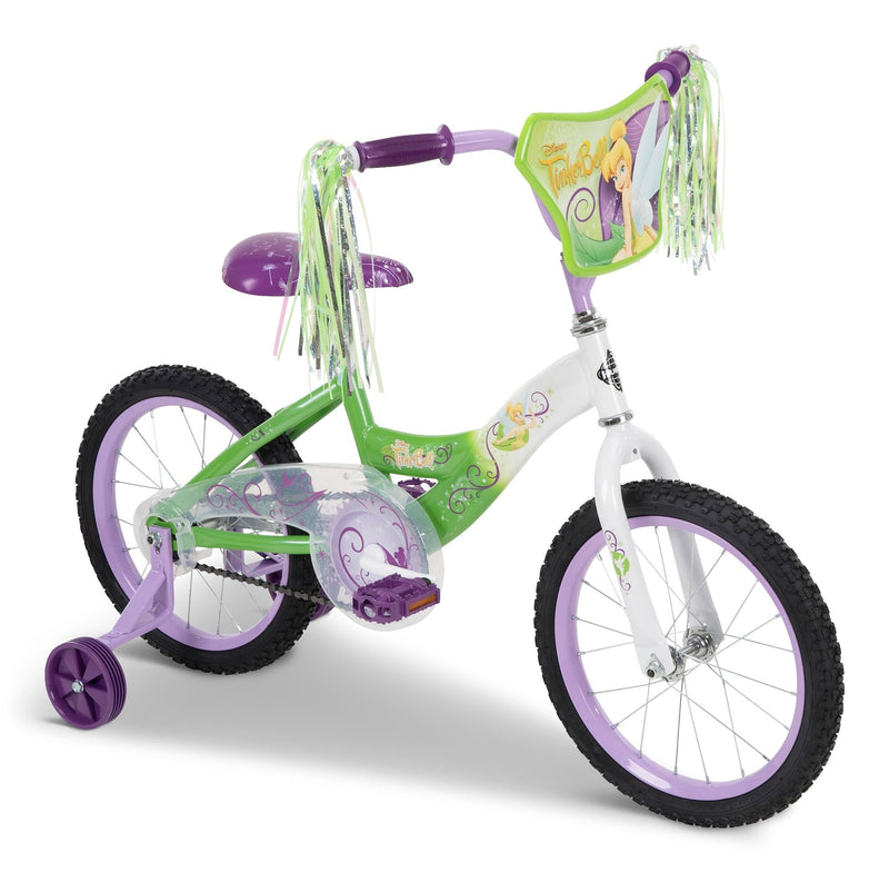 Disney Tinkerbell Kids' Bike, 16-in Wheel, White/Green C3