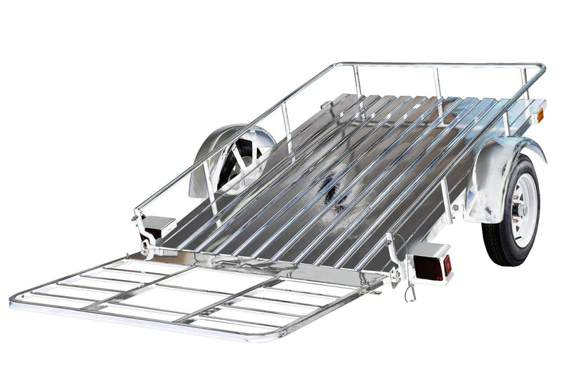 DK2 4x6-ft Single-Axle Open Rail Galvanized Utility Trailer S7