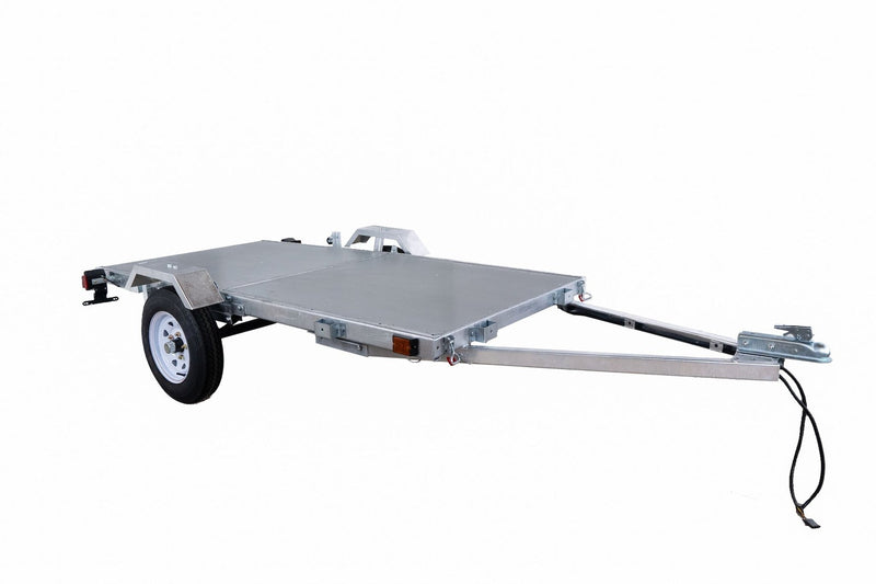 DK2 4x8-ft Single-Axle Galvanized Folding Utility Trailer Y9