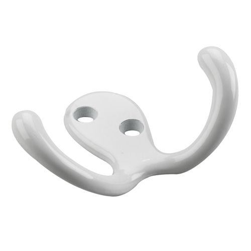 Double Wardrobe Hook, White, 4pk Z3
