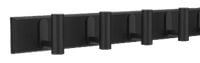 Dowel 4 Hook Rack, Black Q4