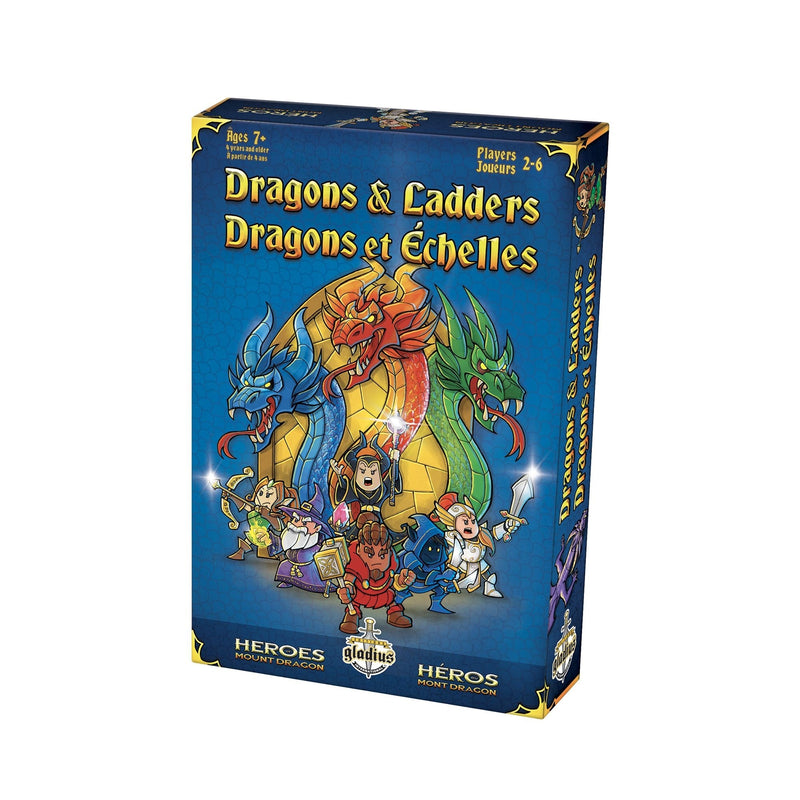 Dragons & Ladders Family Board Game, Bilingual, Ages 7+ I4