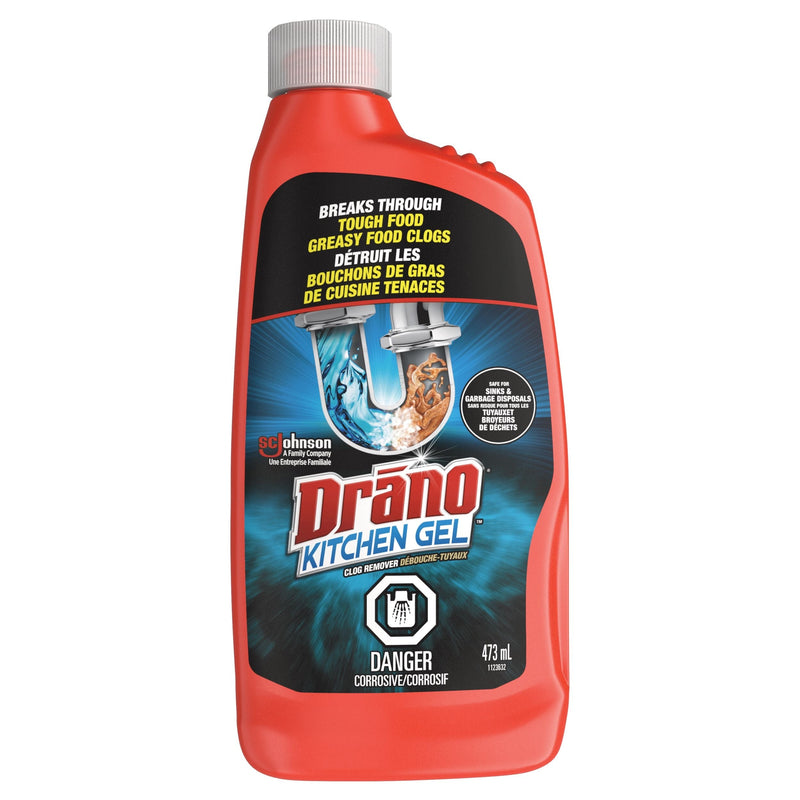 Drano Kitchen Gel Drain Clog Remover & Cleaner, 473mL U3