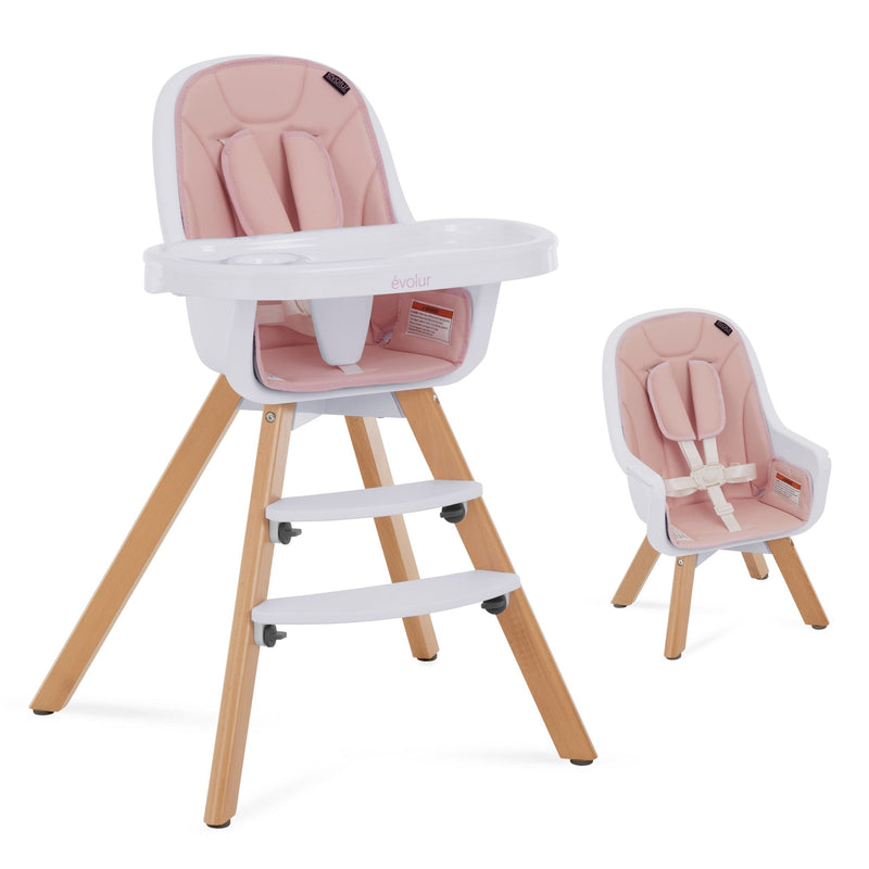 Dream on Me Zoodle Convertible High Chair, Pink U0