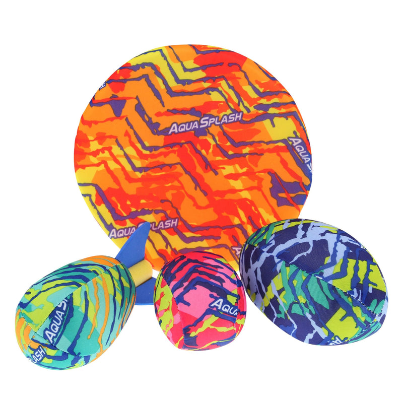 Dunk n' Drench Pool Kids' Splash Ball Set, Multi-Coloured, 4-pk, Ages 3+, for Beach/Pool Fun Activities Z2