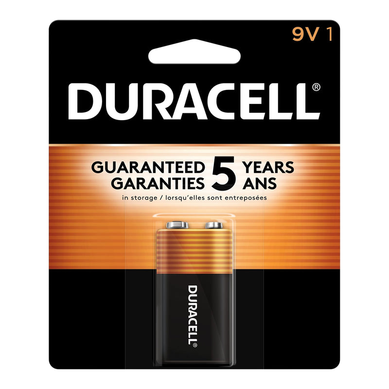 Duracell Coppertop 9V Alkaline Battery, All Purpose, 1-pk L3
