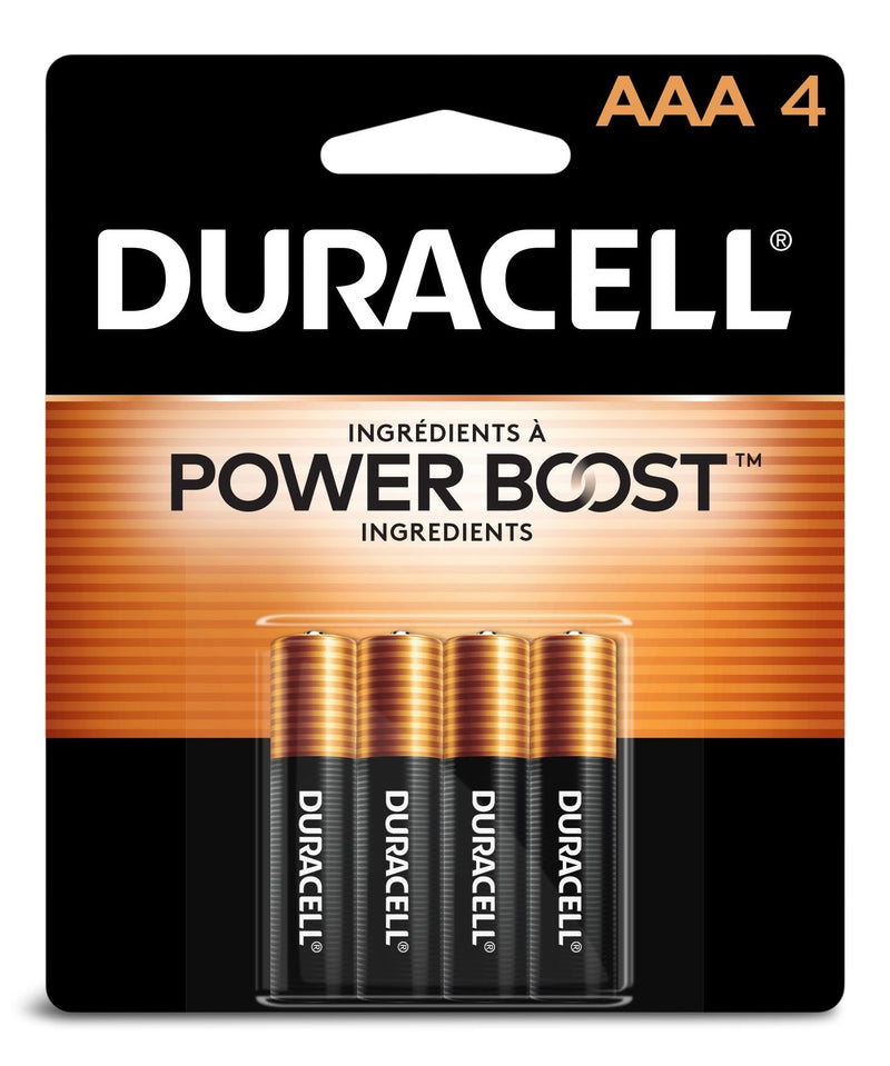 Duracell Coppertop AAA Batteries, Alkaline, 4-pk T6