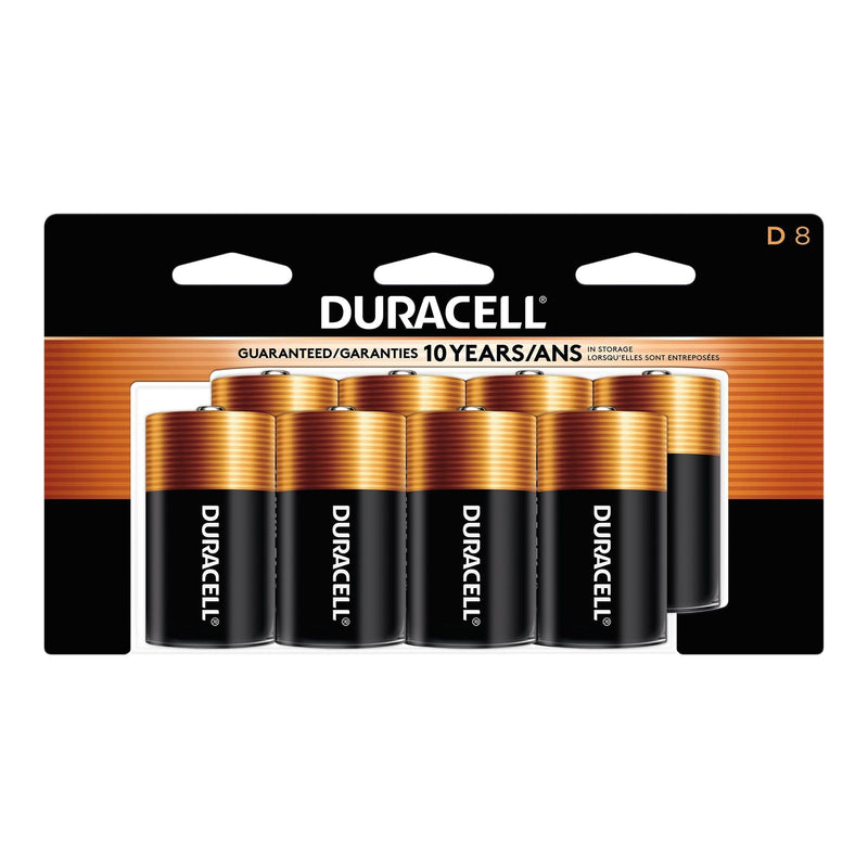 Duracell Coppertop D Alkaline Batteries, All Purpose, 8-pk M3