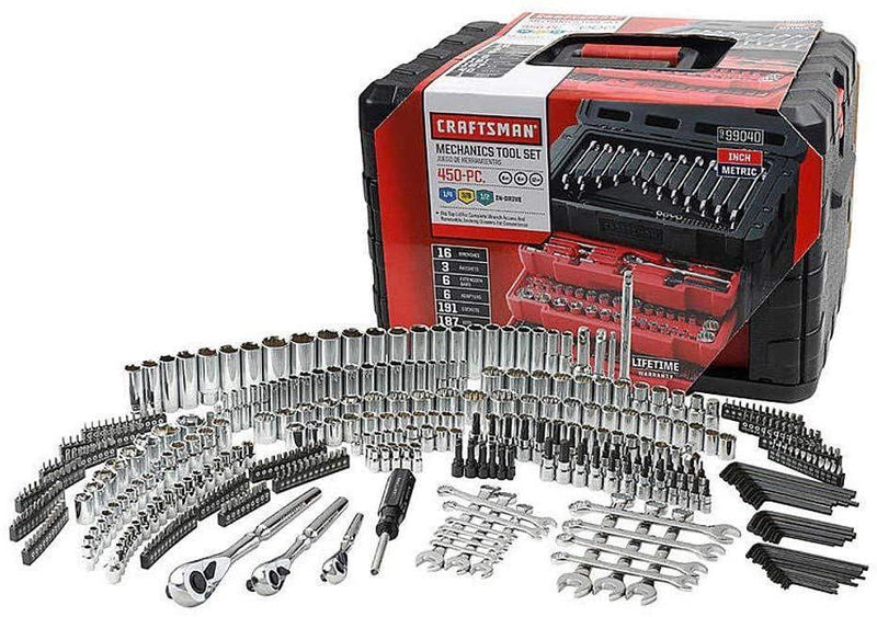 Craftsman 450-Piece Mechanics Set, Ratchet Socket Hand Wrench O7