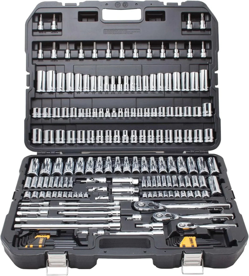 Mechanics Tool Set, SAE and Metric, 1/2, 1/4, 3/8 Drive Sizes, 192-Piece Q3