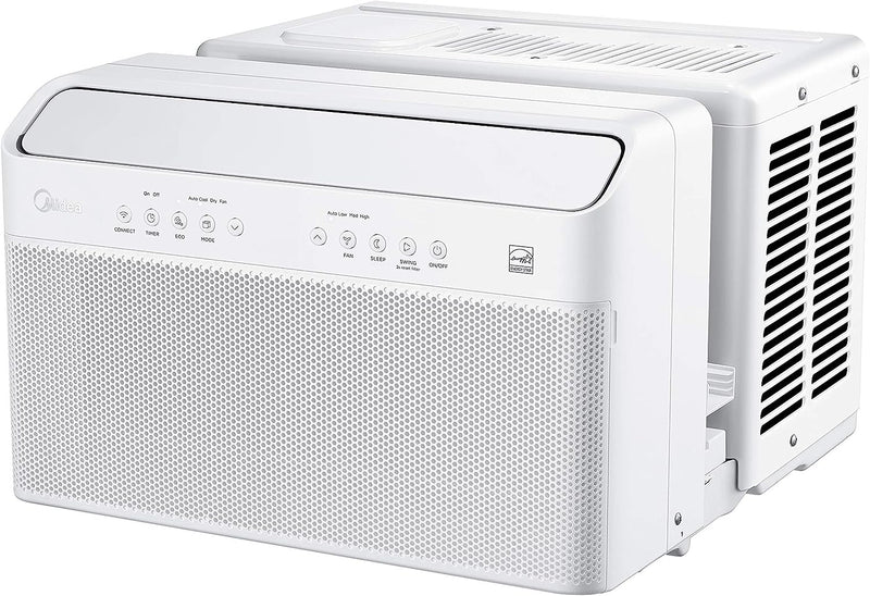 U-Shaped Inverter Window Air Conditioner 12,000BTU with Open Window Flexibility, Robust Installation,Extreme Quiet, 35% Energy Saving, Smart Control, Alexa, Remote, Bracket Included (Renewed) W6