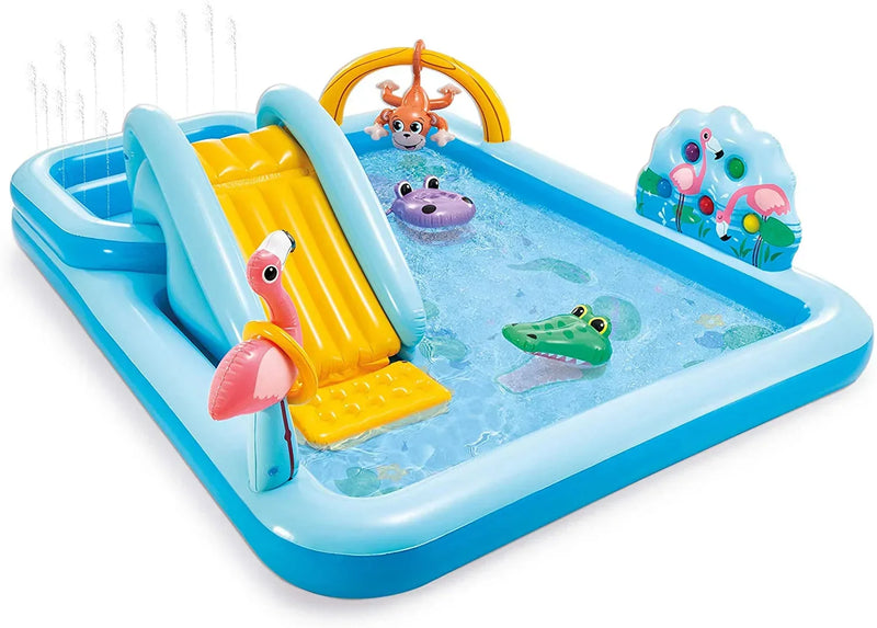 Inflatable Jungle Adventure Play Center – 96′′ x 78′′ x 28′′ – Kiddie Pool for Ages 2 and Up T2
