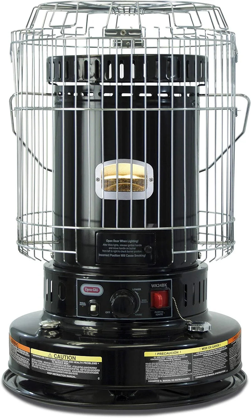 Dyna-Glo WK24BK 23,000 BTU Indoor Kerosene Heater, No Electricity Needed, Black C2