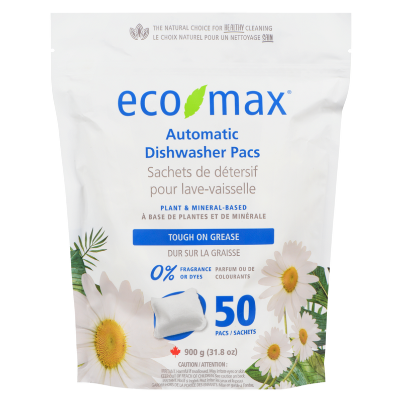 Eco-Max Plant & Mineral-Based Automatic Dishwasher Detergent Tabs, Fragrance-Free, 50-pk L8