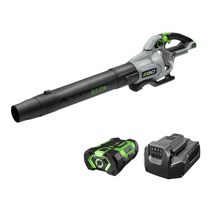 EGO POWER+ 56V Brushless Cordless 615 CFM Leaf Blower, Includes (1) 2.5Ah Battery and (1) 210W Standard Charger, LB6151 H6
