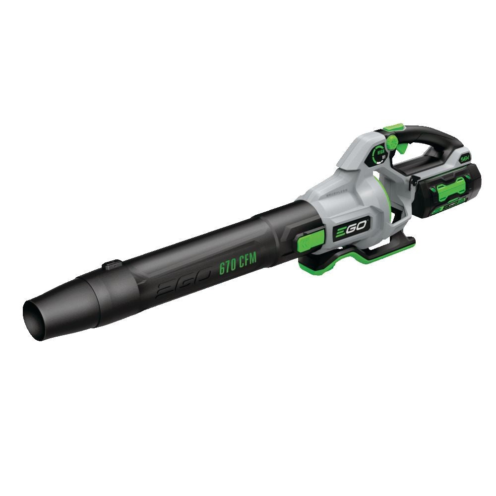 EGO POWER+ 56V Brushless Cordless 670 CFM Leaf Blower, Includes (1) 4.0Ah Battery and (1) 320W Charger, LB6703