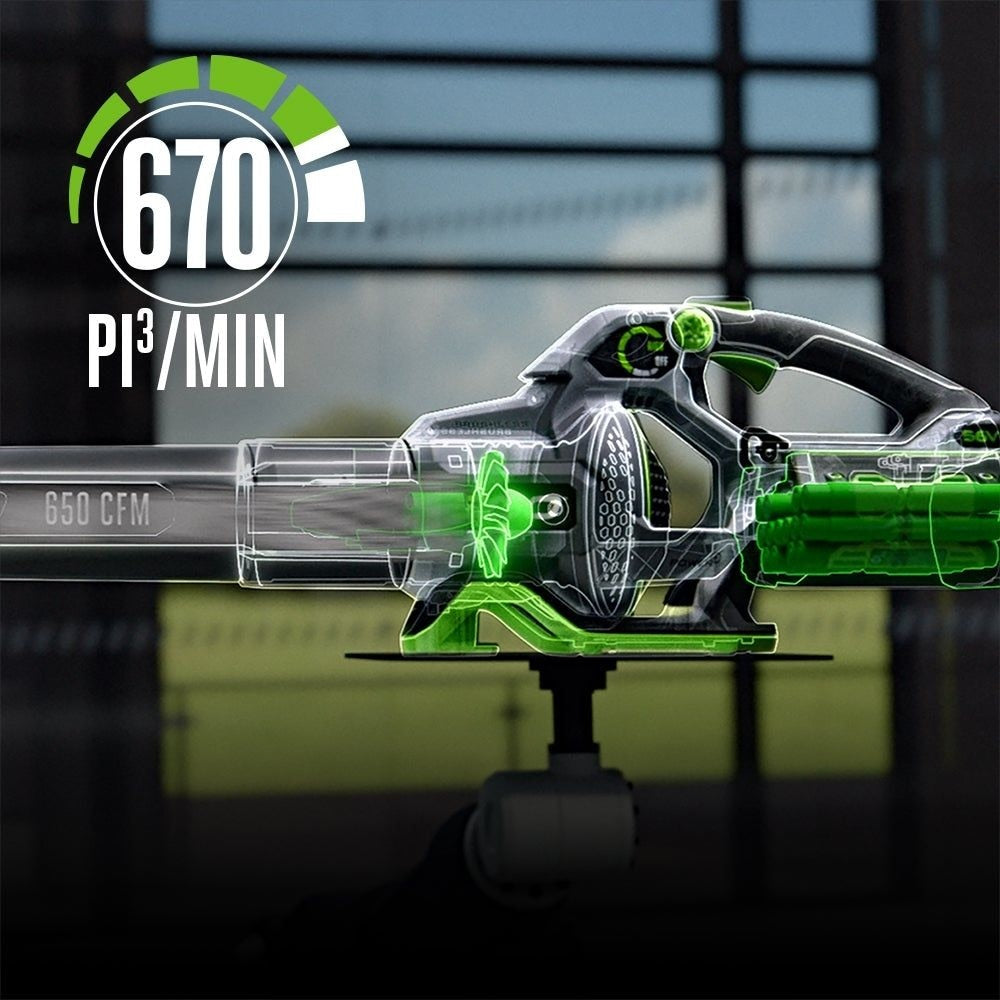 EGO POWER+ 56V Brushless Cordless 670 CFM Leaf Blower, Includes (1) 4.0Ah Battery and (1) 320W Charger, LB6703