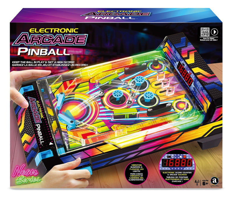 Electronic Arcade Pinball, Vibrating Bumpers and LED Lights, Ages 6+ I1