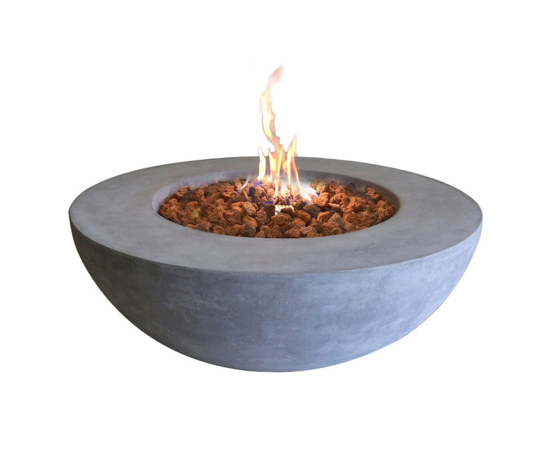 Elementi Lunar Bowl Liquid Propane, Light Grey H6