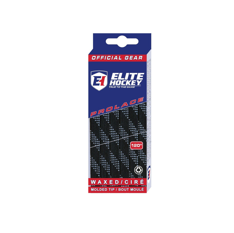 Elite Hockey Prolace Skate Laces, Waxed, Black, Assorted Sizes H3