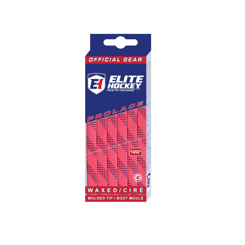 Elite Hockey Prolace Skate Laces, Waxed, Pink, Assorted Sizes O0